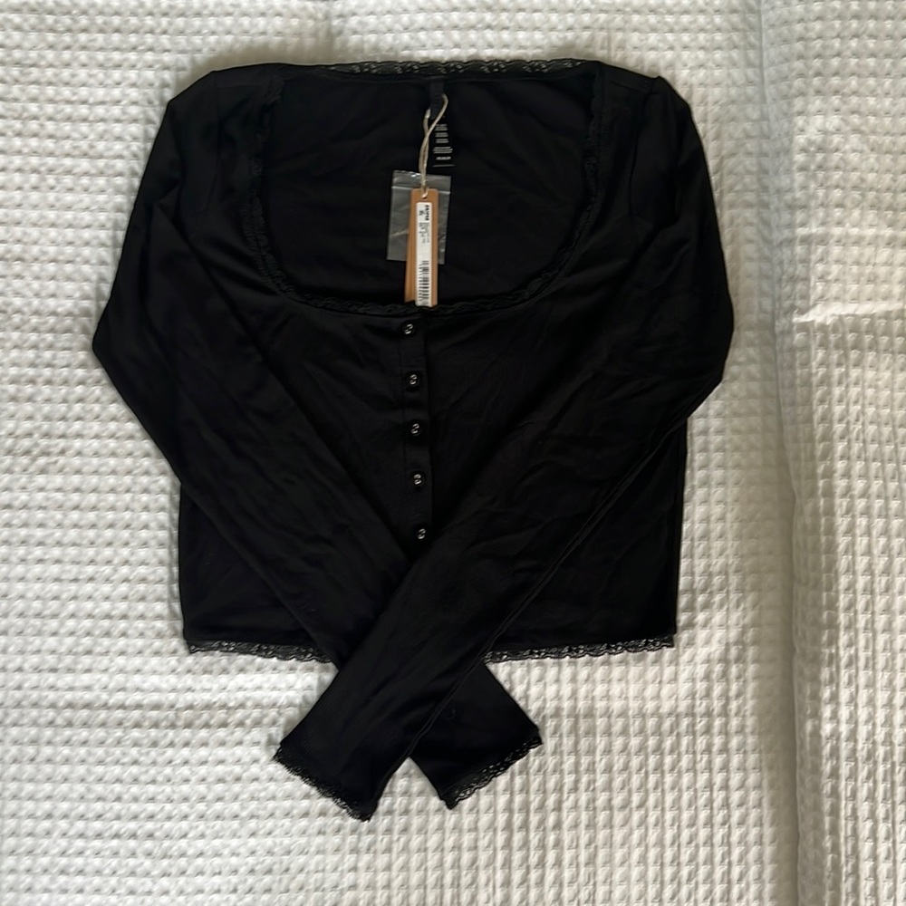 SKIMS soft lounge lace cardigan